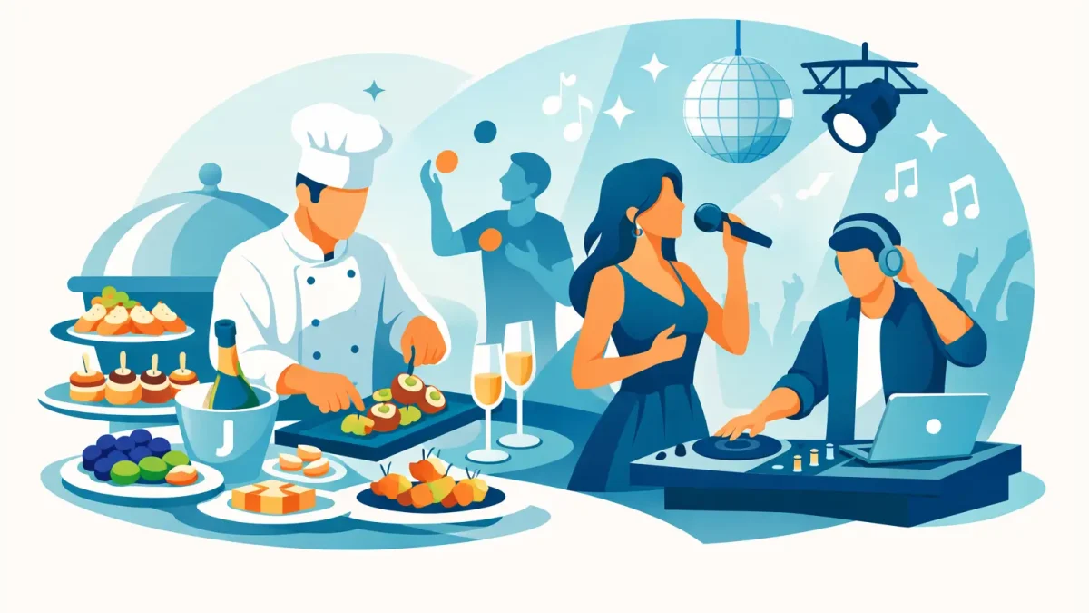 Catering en animatie op een feest regelen