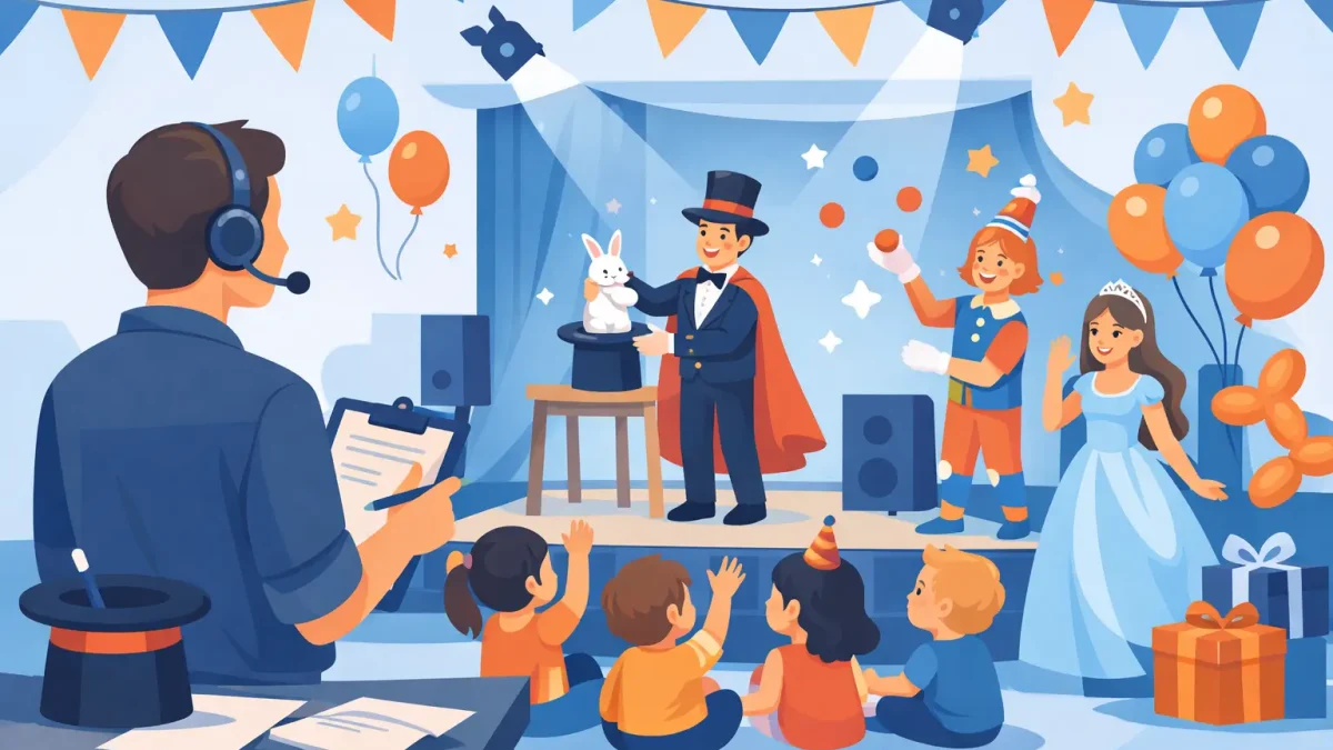 Hoe organiseer je een kinderfeestshow?