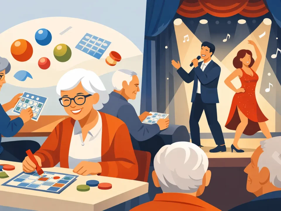 Voorbeeld seniorennamiddag met bingo en show