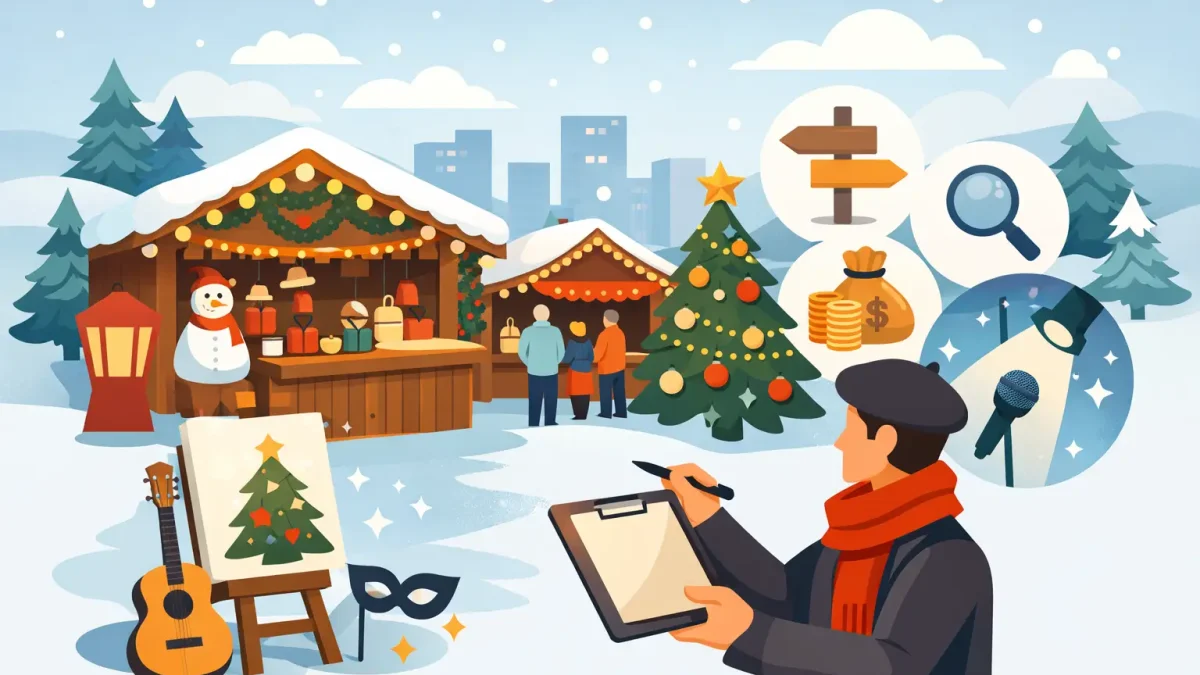 Gids voor artiesten op kerstmarkt: zo kiest u