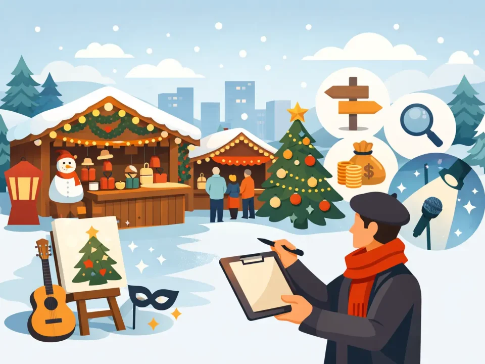 Gids voor artiesten op kerstmarkt: zo kiest u