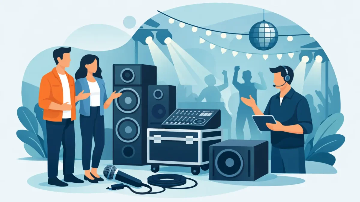 Hoe huur je een geluidsinstallatie voor je feest?