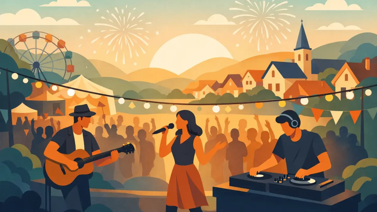 Gids artiesten voor dorpsfeest met sfeer
