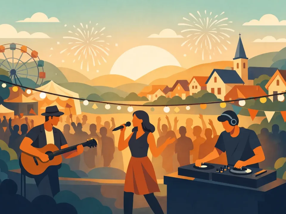 Gids artiesten voor dorpsfeest met sfeer