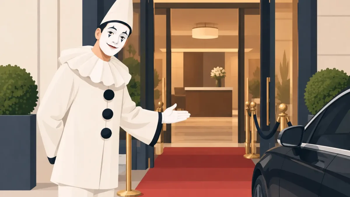 Luxe portier Pierrot voor unieke ontvangst
